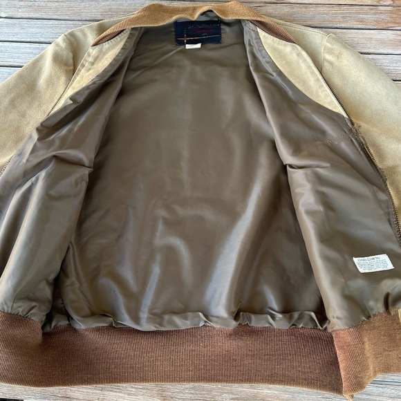 Vintage 60’s Ralph Edwards Sportswear Suede Bomber Jacket Talon Zipper Camel GUC - Picture 9 of 16